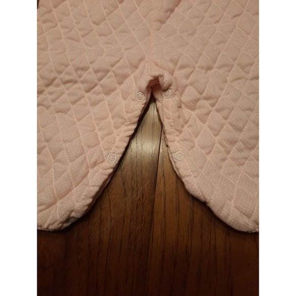 Evy Of California VTG Baby Toddler Quilted Overalls 12 Months Pink Rosebuds - Picture 5 of 10